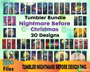 20 Nightmare Tumbler Bundle, Jack Skellington Png