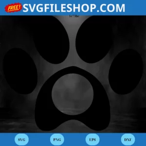 Dog Paw Svg Free, Downloadable Files Invert