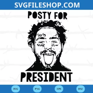 Posty For President Post Malone Png, Graphic Design