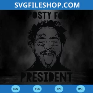Posty For President Post Malone Png, Graphic Design Invert